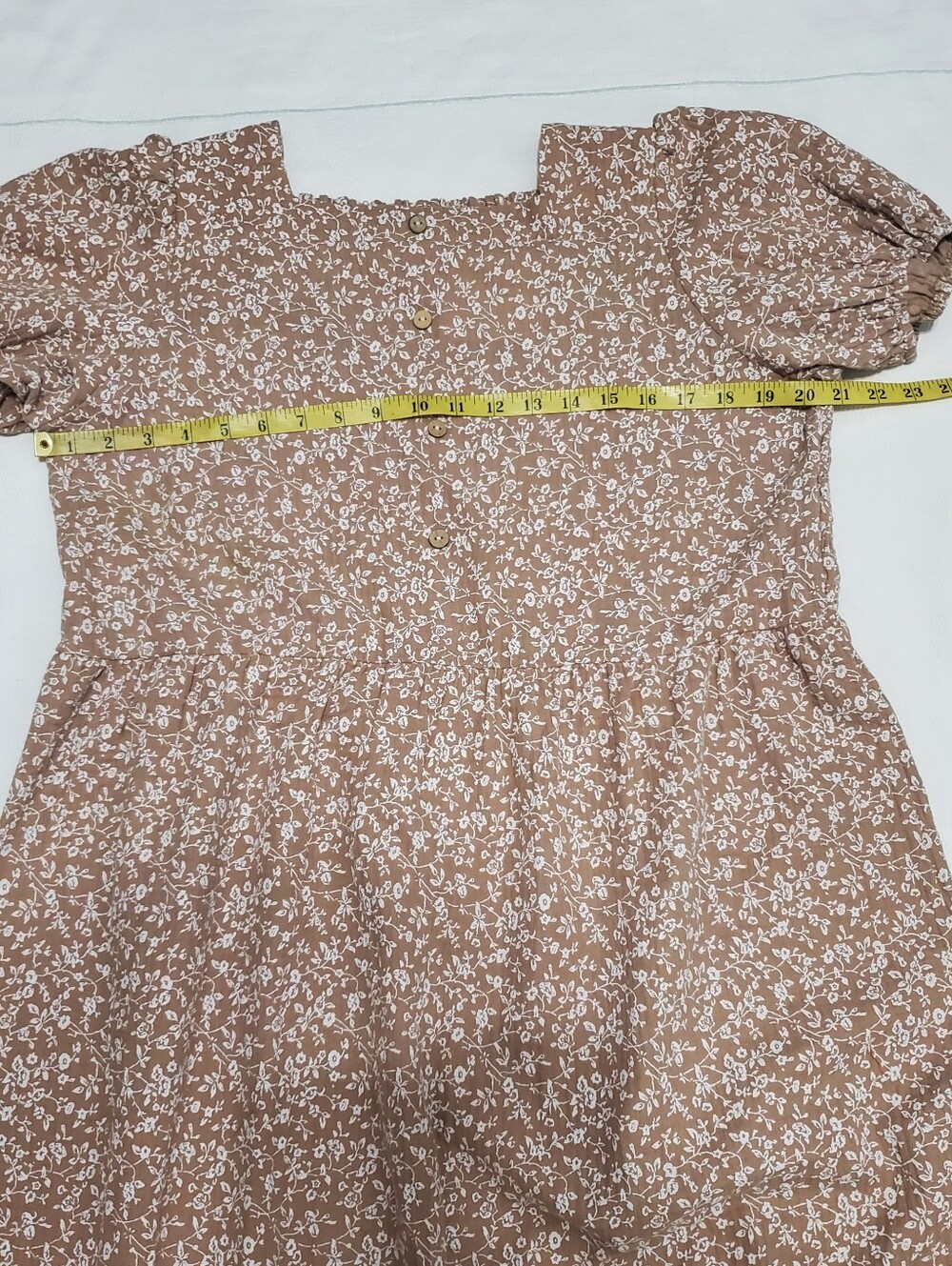 The Main Street Exchange Samantha Smocked Back Ditsy Floral Midi Dress XL - Picture 10 of 12